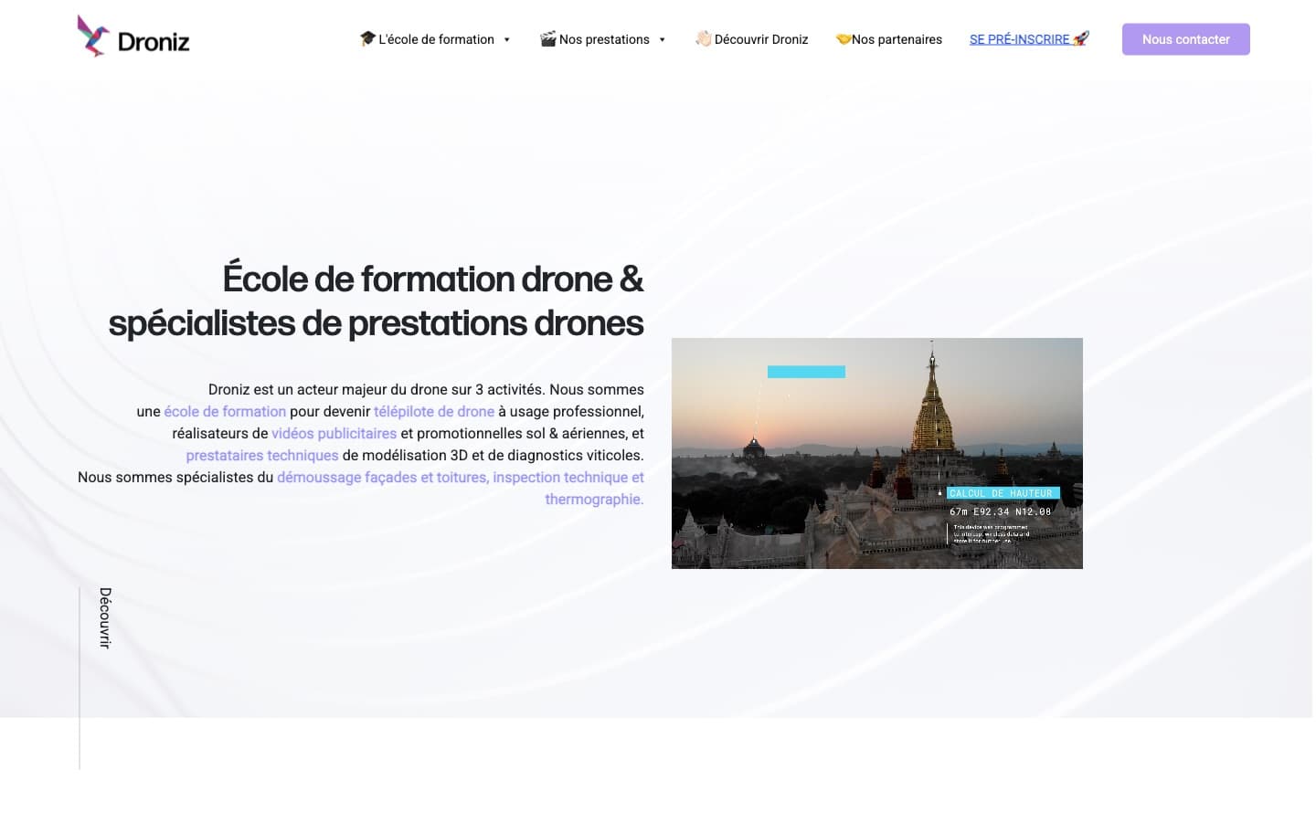 Aperçu du site Droniz